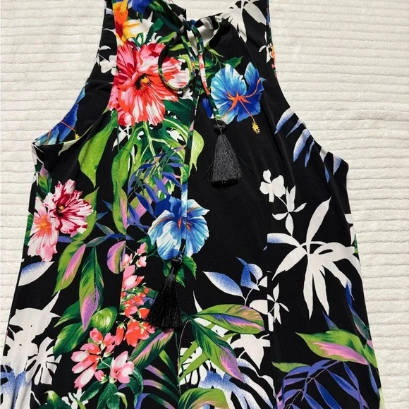 Tommy Bahama Size:M Floral Maxi Dress - Black, Green, Pink, Blue - Picture 8 of 9